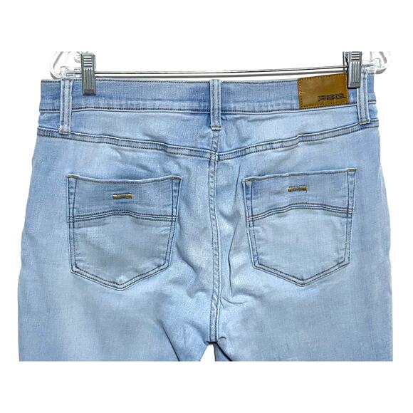 RSQ Slim Straight Whiskered Jeans Mens 31x30 Stretch Normcore Capsule Casual Y2K - Picture 3 of 10